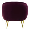 Manhattan Purple Velvet Curved Accent Chair