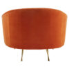 Manhattan Orange Velvet Cocoon Chair