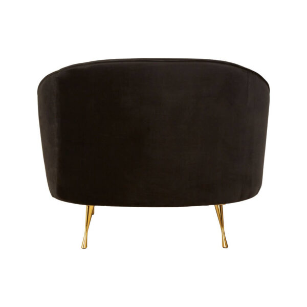 Manhattan Black Velvet Cocoon Chair