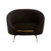 Manhattan Black Velvet Cocoon Chair