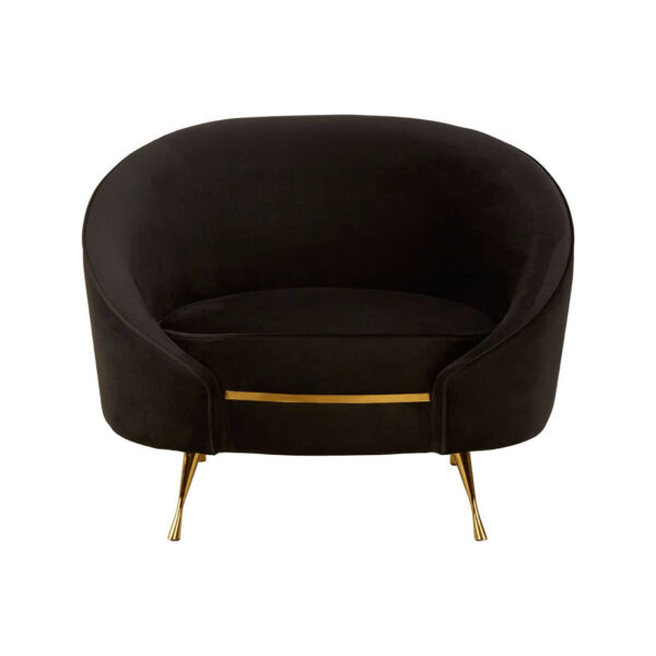 Manhattan Black Velvet Cocoon Chair