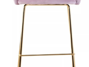 Tamzin Pink Velvet Low Back Bar Chair
