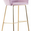 Tamzin Pink Velvet Low Back Bar Chair