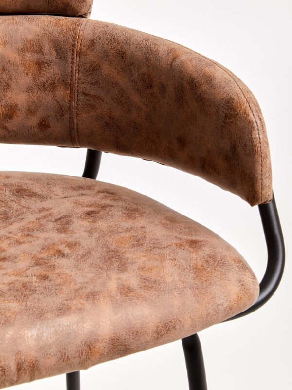 Tamzin Brown Faux Leather Bar Chair