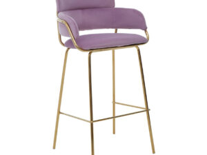 Tamzin Pink Velvet Bar Chair