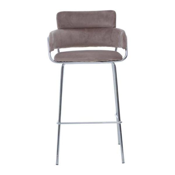 Tamzin Mink Velvet Bar Chair
