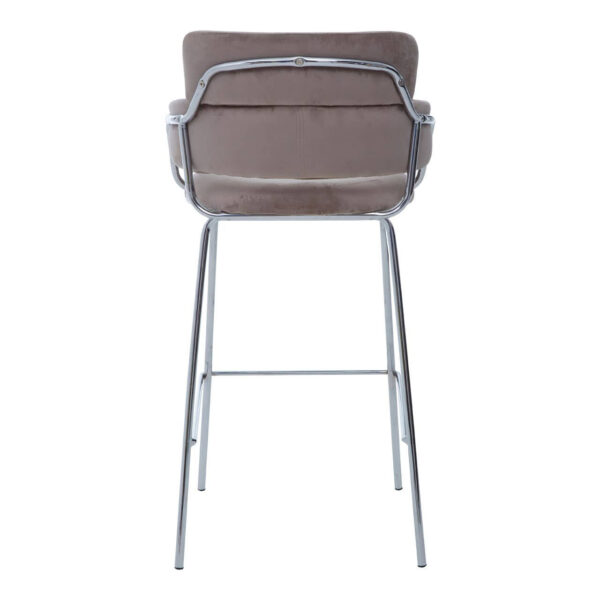 Tamzin Mink Velvet Bar Chair