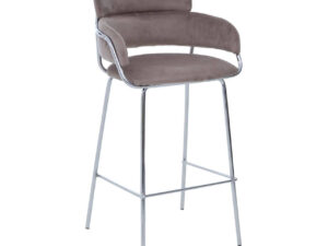 Tamzin Mink Velvet Bar Chair