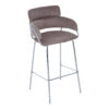 Tamzin Mink Velvet Bar Chair