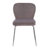 Tamzin Curved Mink Chrome Finish Dining Chair