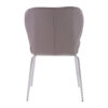 Tamzin Curved Mink Chrome Finish Dining Chair
