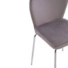 Tamzin Curved Mink Chrome Finish Dining Chair