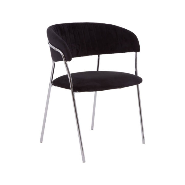 5527342__84663.1768305822.jpg Tamzin Black Velvet Channel Tufted Dining Chair