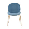 Tamzin Blue Velvet and Gold Finish Dining Chair