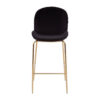 Tamzin Black Velvet Gold Finish Bar Chair