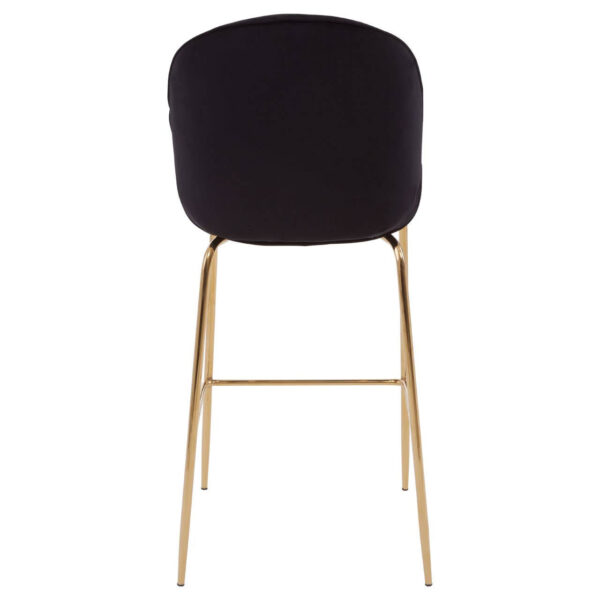 Tamzin Black Velvet Gold Finish Bar Chair