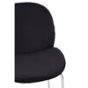 Tamzin Black Velvet Chrome Finish Bar Chair