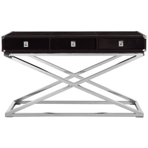 5527448__52173.1768546316.jpg Kensington Townhouse Black Hair on Leather Side Table with Drawer