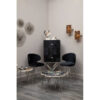 Kensington Townhouse Hair on Leather Cross Base Drinks Cabinet