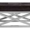 Kensington Townhouse Black Hair On Leather Bench