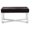 Kensington Townhouse Black Hair On Leather Bench