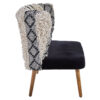 Cefena Black and White Moroccan Design Bench