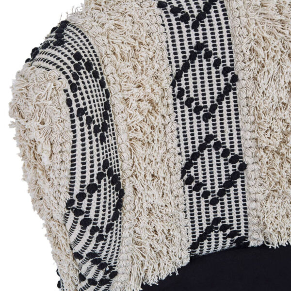 Cefena Black and White Moroccan Design Bench