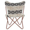 Cefena Black and White Pattern Butterfly Chair