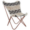 Cefena Black and White Pattern Butterfly Chair
