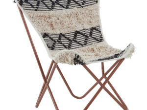 Cefena Black and White Pattern Butterfly Chair