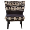 Cefena Black and White Textured Moroccan Design Chair