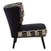 Cefena Black and White Textured Moroccan Design Chair