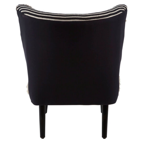Cefena Black and White Textured Moroccan Design Chair