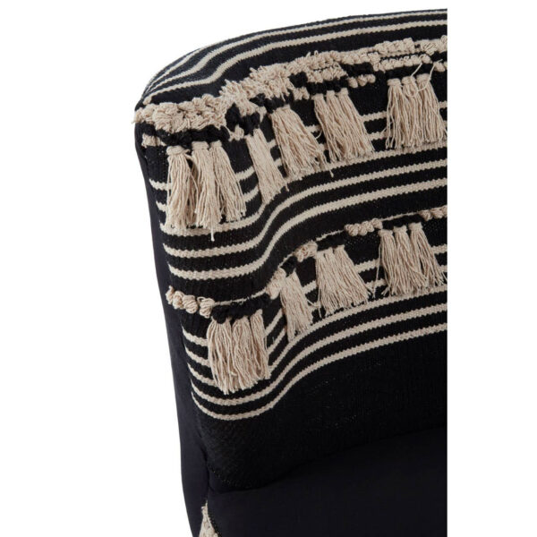Cefena Black and White Textured Moroccan Design Chair