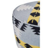 Cefena Kilim Style Round Footstool With Mango Wood Legs