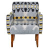 Cefena Kilim Style Armchair with Mango Wood Legs