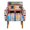 5527805_01__20195.1767257518.jpg Cefena Multi Colour Kilim Style Fabric Chair With Mango Wood Legs