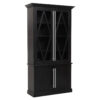 Lyon Black Oak Wood Tall Cabinet