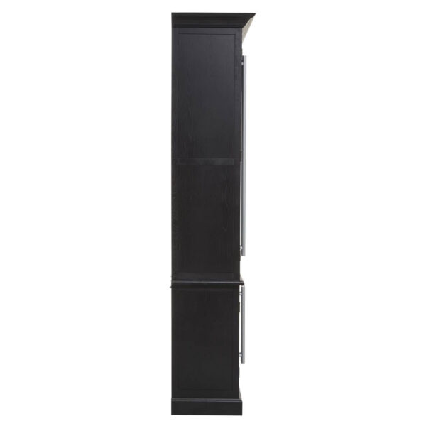 Lyon Black Oak Wood Tall Cabinet