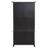 Lyon Black Oak Wood Tall Cabinet