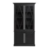 Lyon Black Oak Wood Tall Cabinet