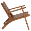 Inca Lattice Design Brown Leather Armchair