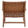 Inca Lattice Design Brown Leather Armchair