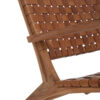 Inca Lattice Design Brown Leather Armchair