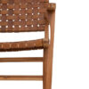 Inca Lattice Design Brown Leather Armchair