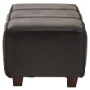 Inca Black Leather Bench with Teak Wood Legs