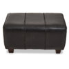 Inca Leather Bench With Teak Wood Legs