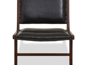 Inca Genuine Black Leather Lounge Chair