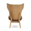 Vinsi Brown Leather Effect Chair With Winged Back