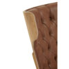 Vinsi Brown Leather Effect Chair With Winged Back